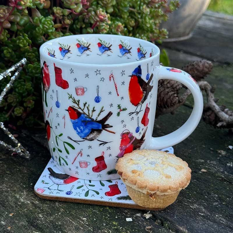 Alex Clark Festive Robins Christmas Mug