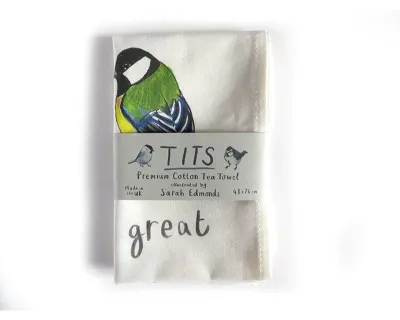 Sarah Edmonds Tits Tea Towel