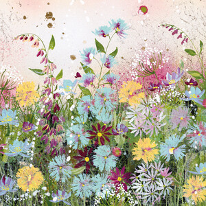 Jane Morgan Art Card, Design: Pastel and Magenta Sparkle