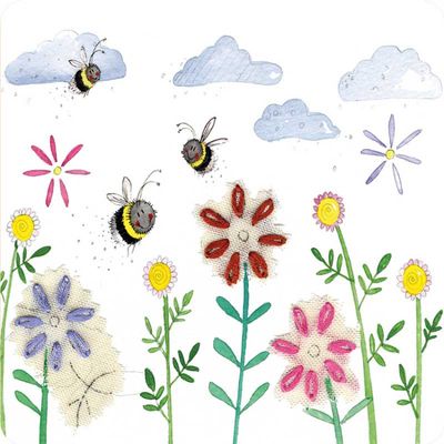 Alex Clark Bees and Flowers Coaster