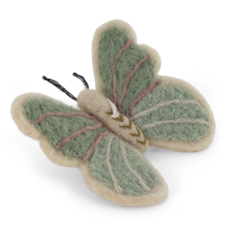 Felt Butterfly ornament - Green