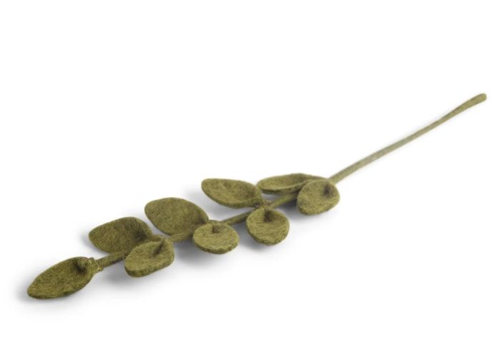 Felt Leaf Branch - Sharp Green