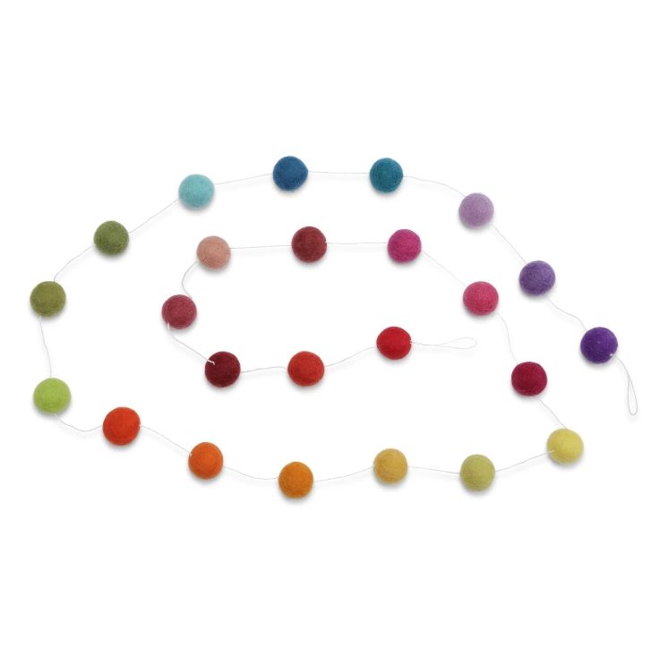 Colourful Felt Ball Garland