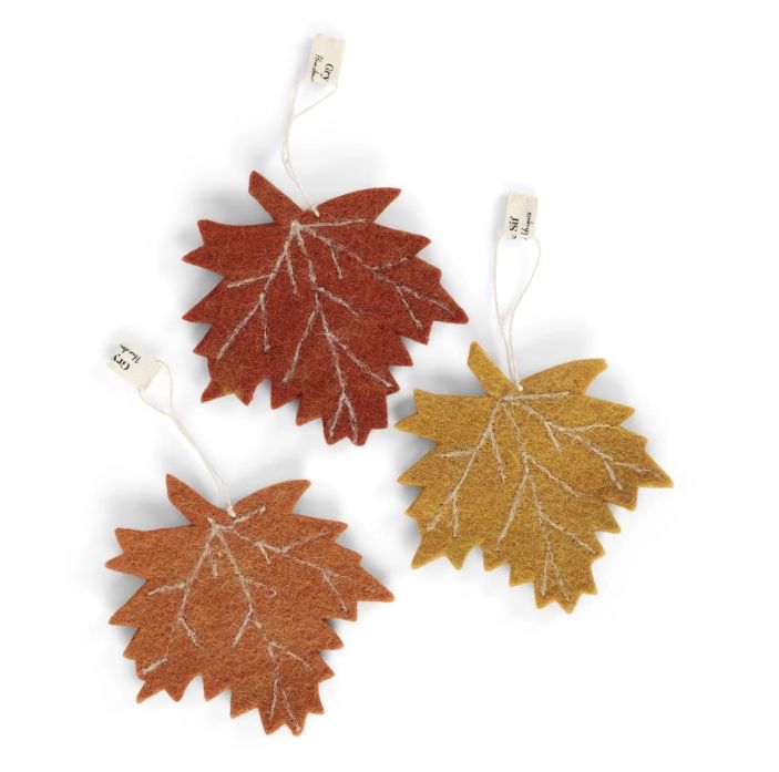 Felt Maple Leaves set of 3