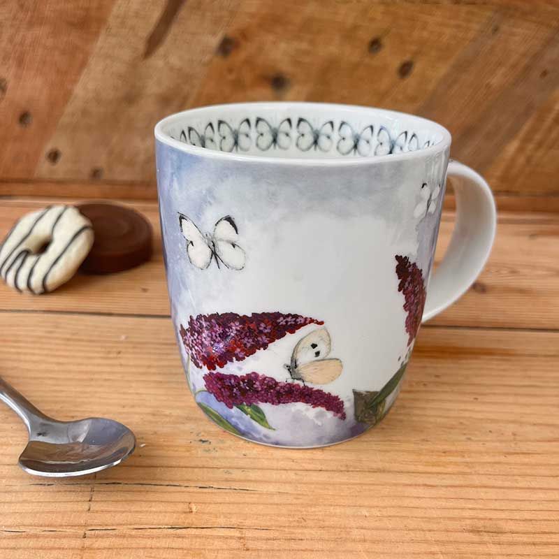 Alex Clark Butterflies &amp; Buddleia Mug
