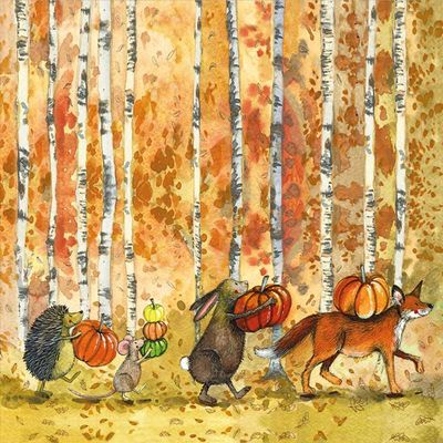 Alex Clark Pumpkin Picker Coaster