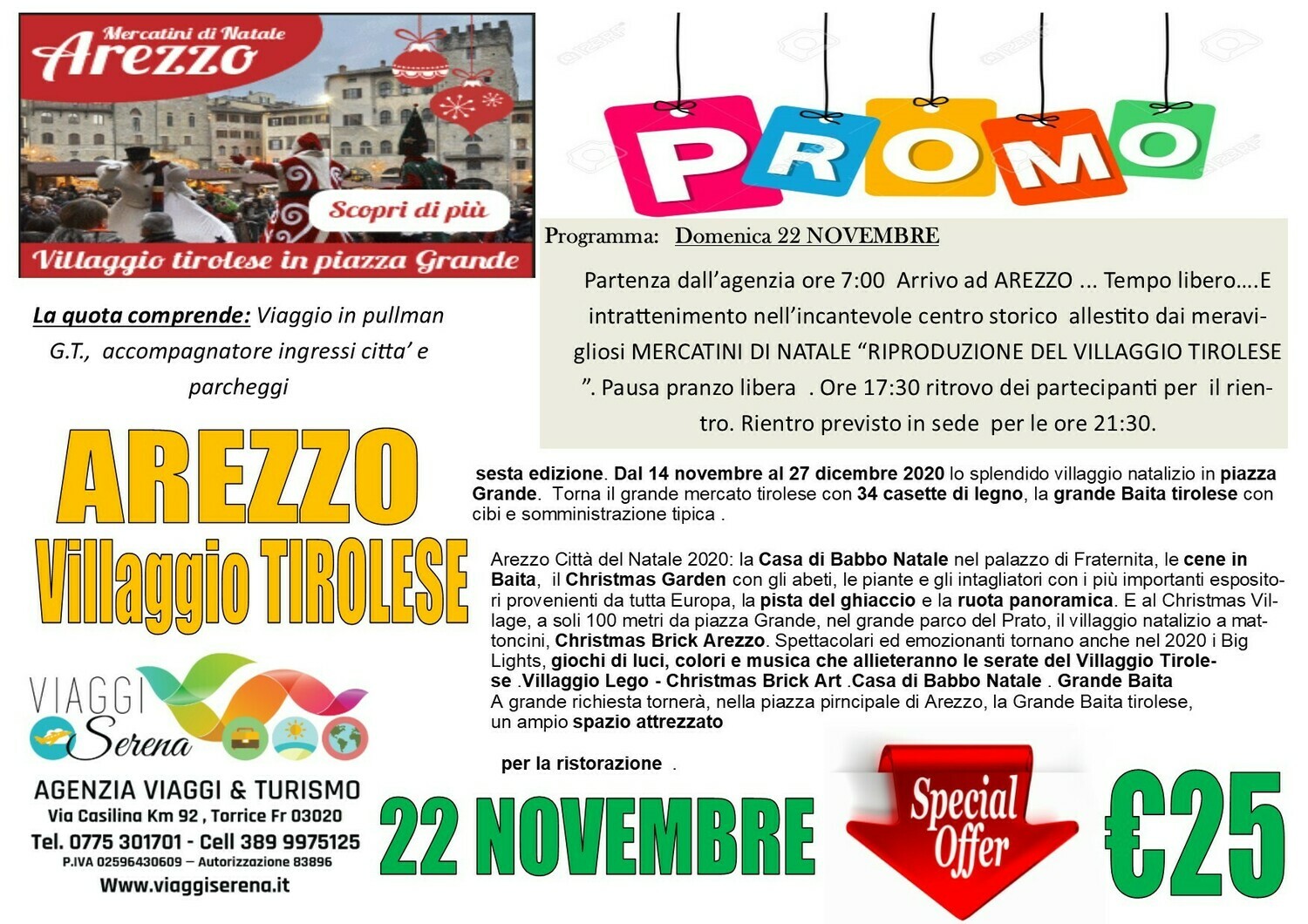 AREZZO VILLAGGIO TIROLESE 22 NOVEMBRE AREZZO VILLAGGIO TIROLESE 22 NOVEMBRE