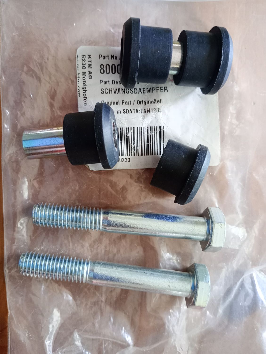 Rubber mounts and sleeve for handlebar clamps Husqvarna 1990's-2009 Rubber mounts and sleeve for handlebar clamps Husqvarna 1990's-2009