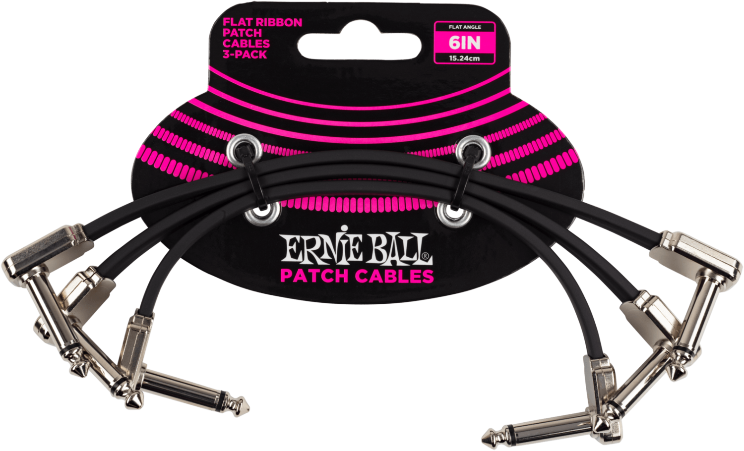 Ernie Ball EB6221 Flache Patchkabel Black