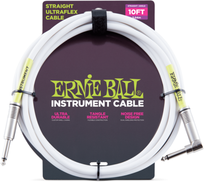 Ernie Ball EB6049 Instrumentenkabel 3m White