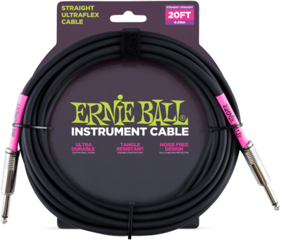 Ernie Ball EB6046 Instrumentenkabel 6m Black