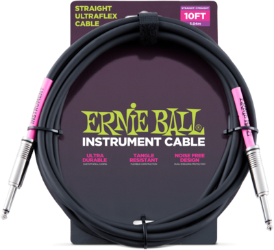 Ernie Ball EB6048 Instrumentenkabel 3m Black