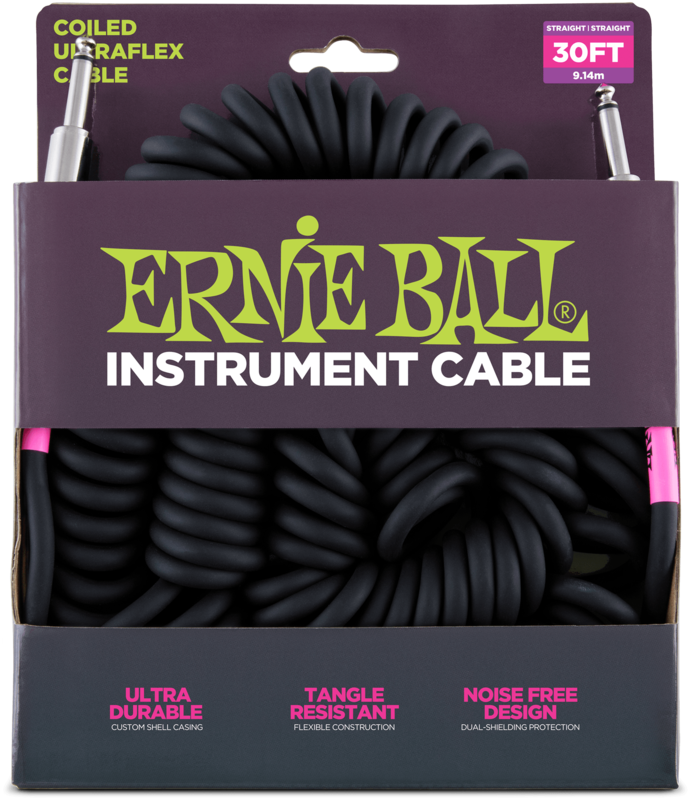 Ernie Ball EB6044 Instrumentenkabel Spiral 9m Black Ernie Ball EB6044 Instrumentenkabel Spiral 9m Black
