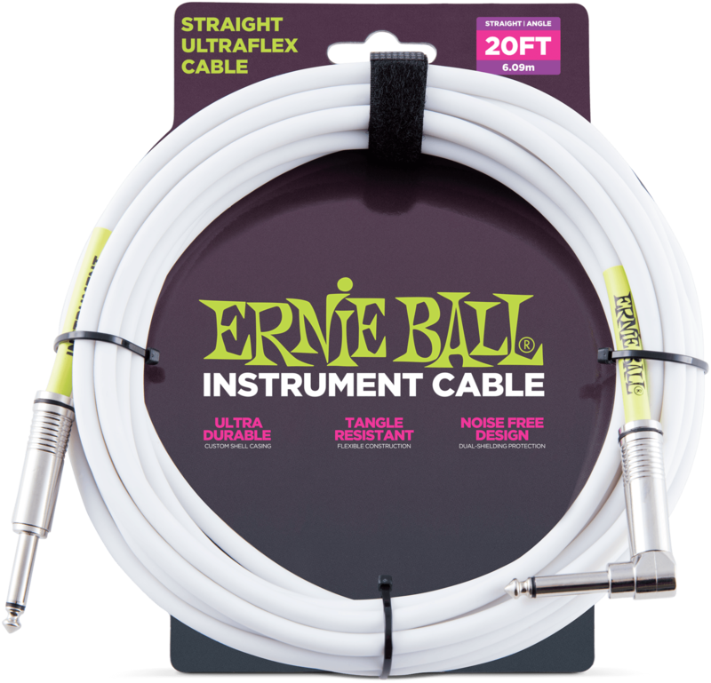 Ernie Ball EB6047 Instrumentenkabel 6m White Ernie Ball EB6047 Instrumentenkabel 6m White