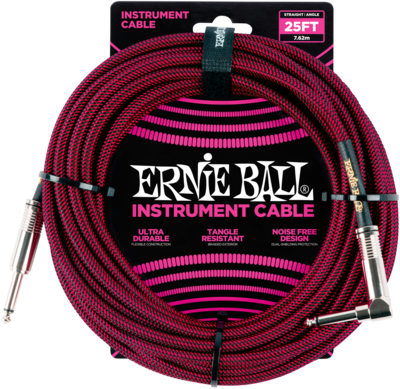 Ernie Ball EB6062 Instrumentenkabel 7,6m Black/Red