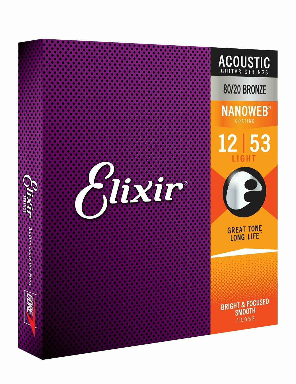 Elixir 11052 Nanoweb Acoustic Guitar Strings 12 - 53