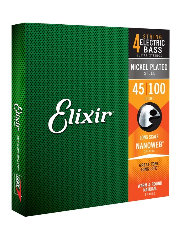 Elixir 14052 Nanoweb 4-String Electric Bass Strings 045 - 100 Elixir 14052 Nanoweb 4-String Electric Bass Strings 045 - 100