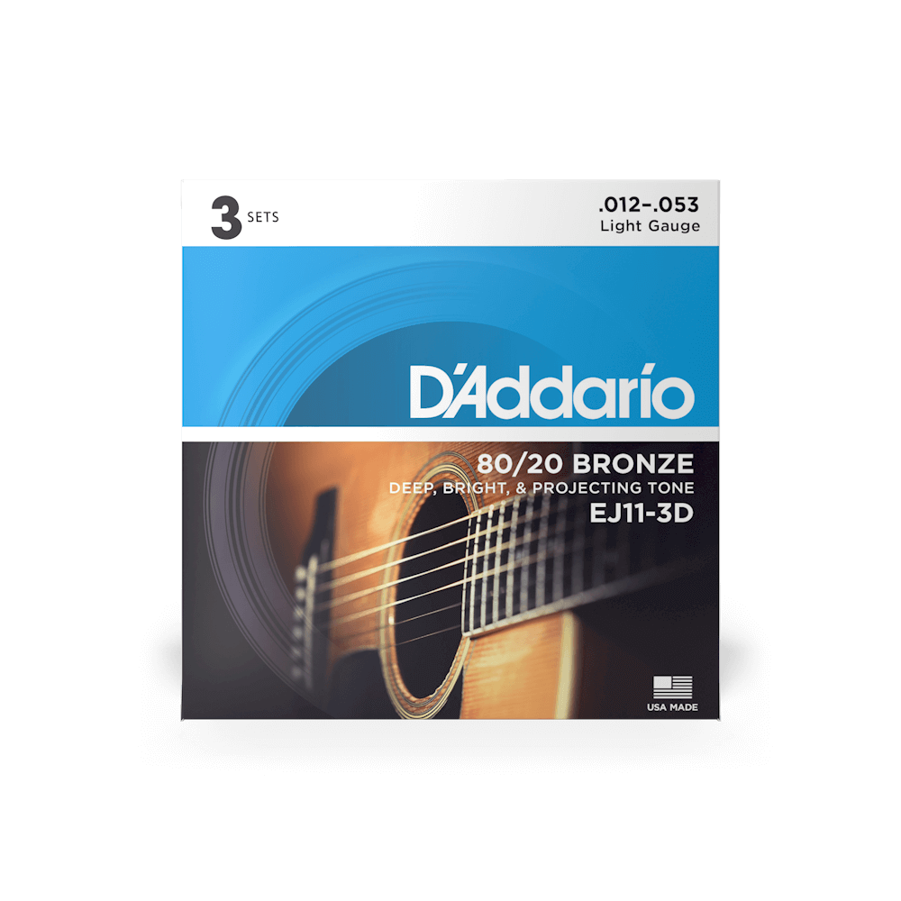 D'Addario EJ11-3D 80/20 Bronze