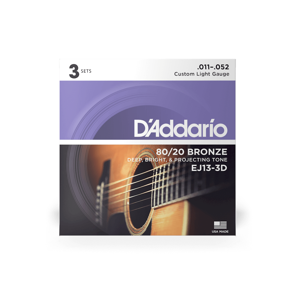D'Addario EJ13-3D 80/20 Bronze