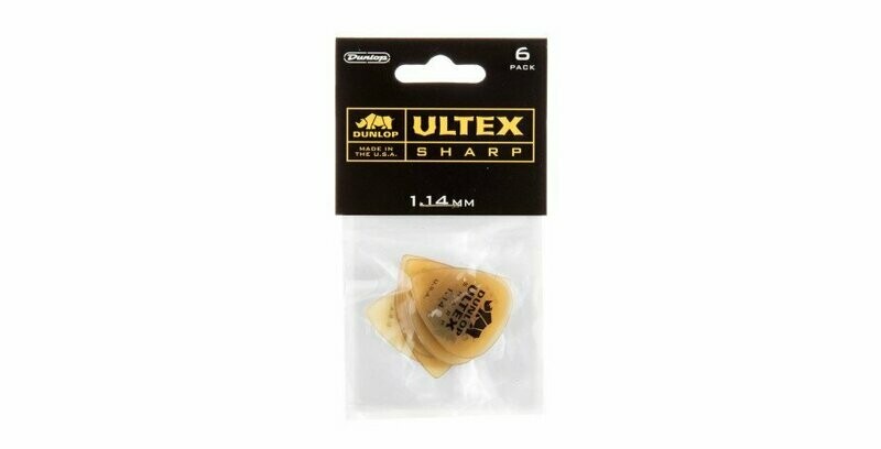 Dunlop Ultex Sharp Picks 1,14 mm 6 pcs. Dunlop Ultex Sharp Picks 1,14 mm 6 pcs.