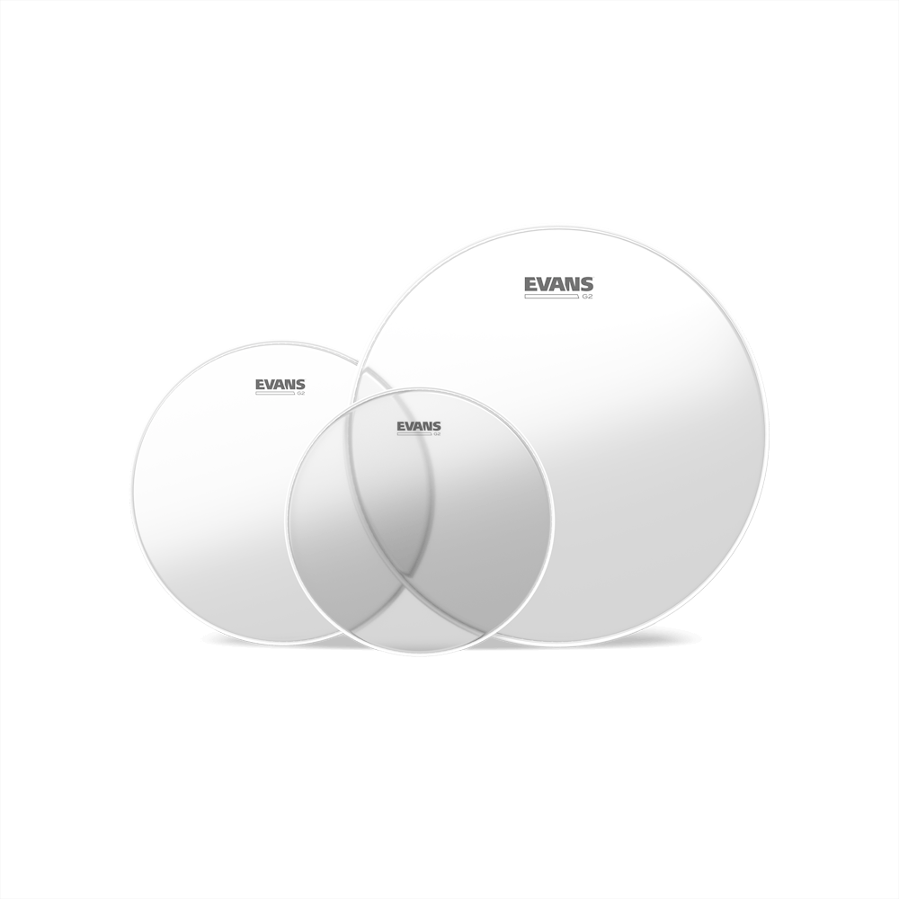 Evans ETP-G2CLR-R Tompack G2 Clear 10", 12", 16"