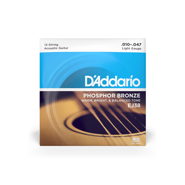 D'Addario EJ38 Phosphor Bronze 12-String Light