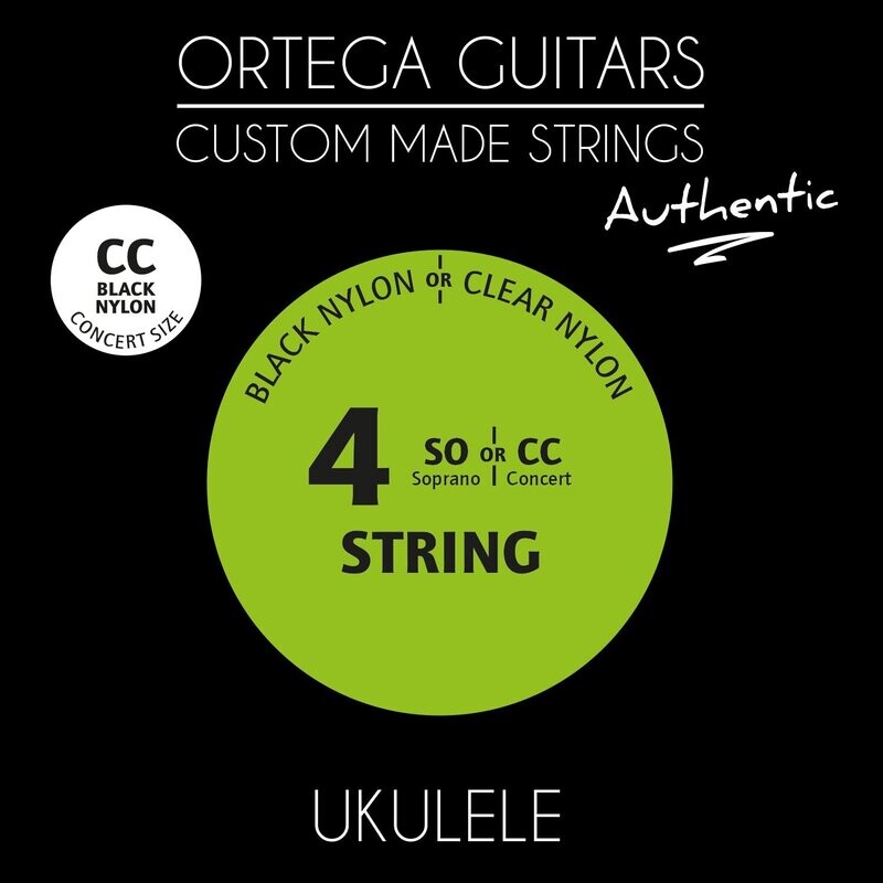 Ortega UKABK-CC Concert Ukulele Black Nylon Ortega UKABK-CC Concert Ukulele Black Nylon