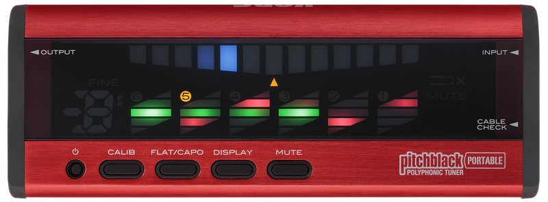 Korg Pitchblack Portable Polyphonic Tuner, rot Korg Pitchblack Portable Polyphonic Tuner, rot
