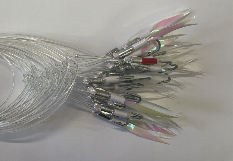 Mini Metal Head Mackerel Trace - Pearl