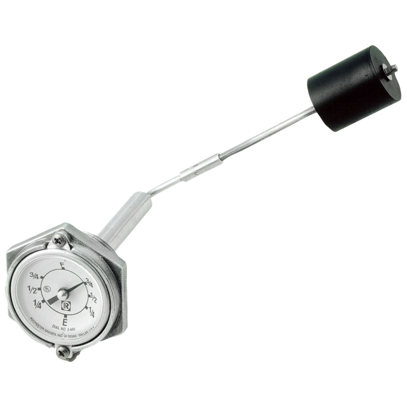 7183-00027F 1 1/2" MPT Adjustable Fuel, Oil, Liquid Level Gauge for Cylindrical Farm Tanks