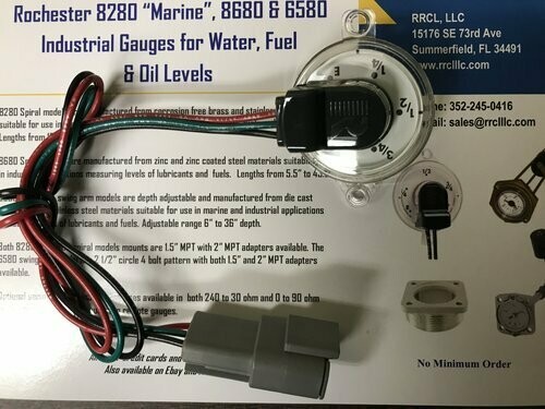 Rochester 5ALPS02770P, Generac 0D3573A Jr. Sender Dial, interface w/ Generac H Panels