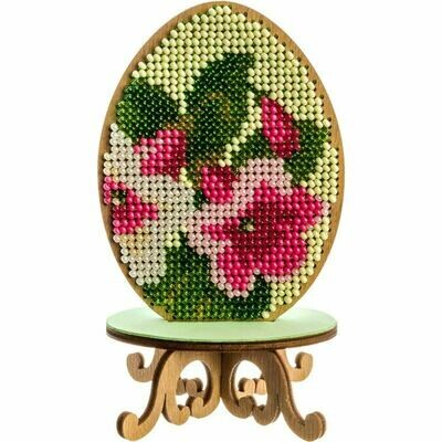 Easter Bead Embroidery on Wood (Wonderland)