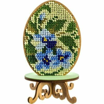 Easter Bead Embroidery on Wood (Wonderland)