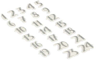 Advent Numbers Glitter Silver