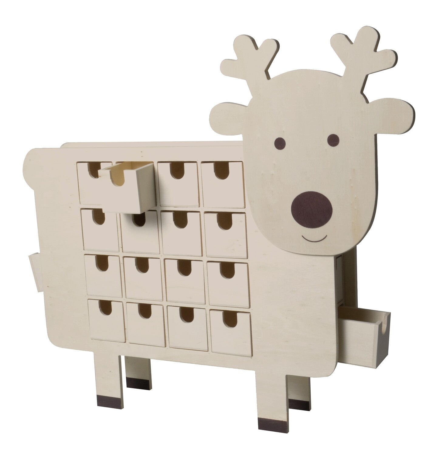Wooden Advent Calendar Reindeer