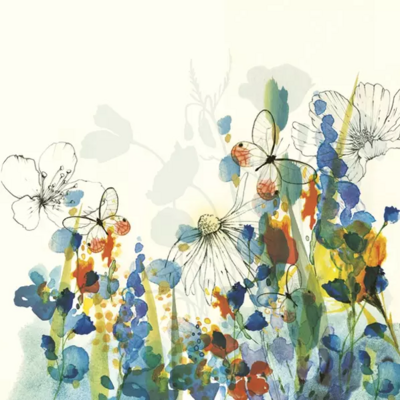 Watercolour Painted Meadow