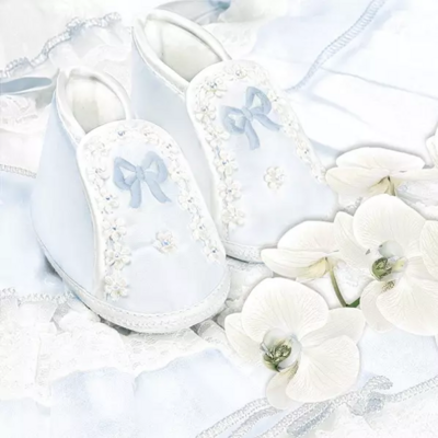 christening shoes blue