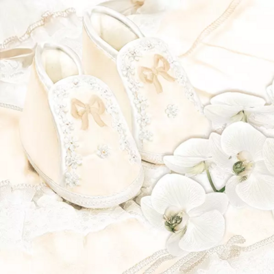 christening shoes ecru