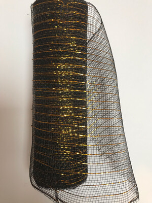 10 Inch Poly Deco Mesh With Metallic Thread