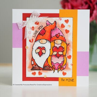 Valentine Gnome Stamp by Woodware