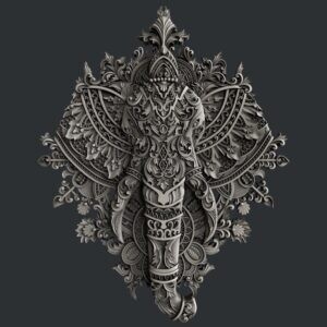 Zuri Mould Ornate Elephant