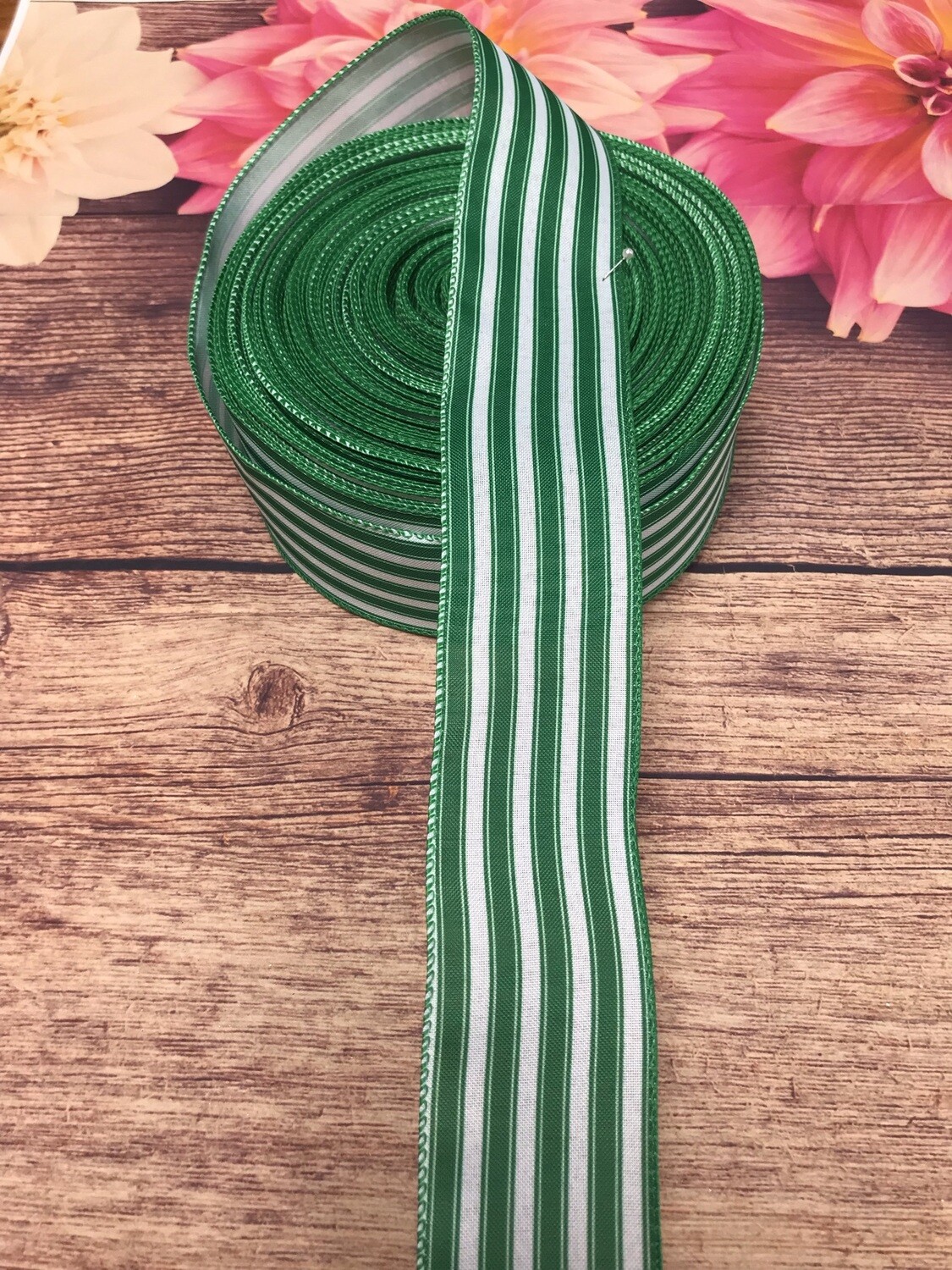 green and white stripes