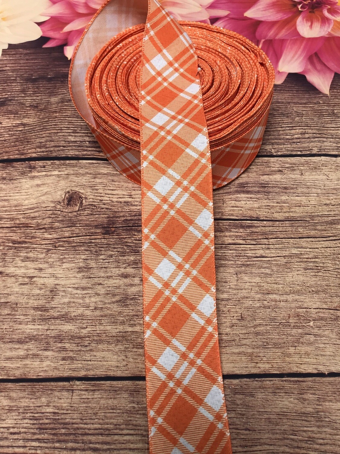orange plaid