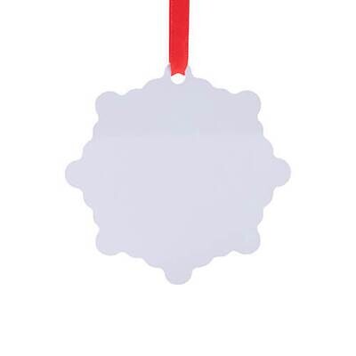 Double Sided Metal Tag Snowflake