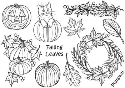 The Card Hut Autumnal Flora Clear Stamps