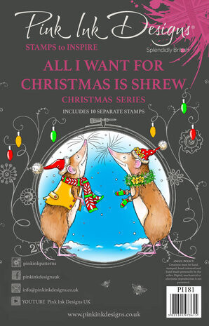 Pink Ink Designs All I want for Christmas is Shrew A5 Clear Stamp