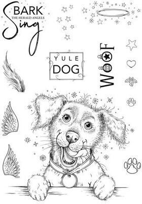 Pink Ink Designs Bark the Herald Angels Sing A5 Clear Stamp