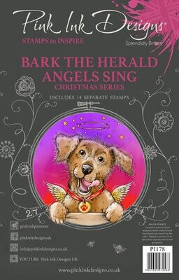 Pink Ink Designs Bark the Herald Angels Sing A5 Clear Stamp