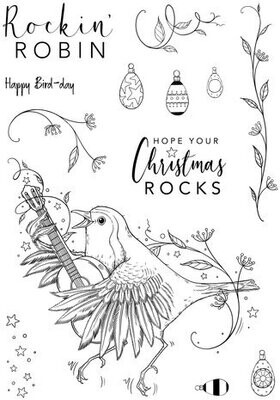 Pink Ink Designs Rocking Robin A5 Clear Stamp