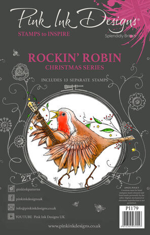 Pink Ink Designs Rocking Robin A5 Clear Stamp